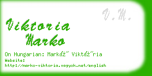 viktoria marko business card